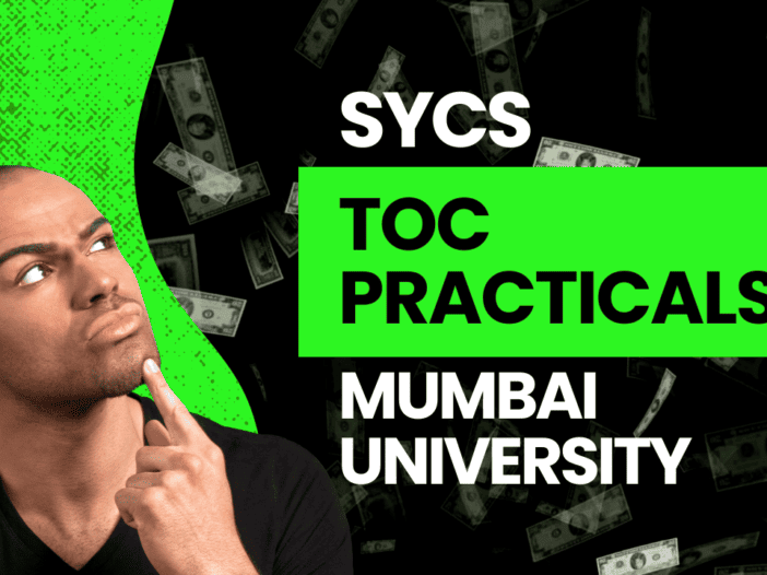SYCS Theory Of Computation Practicals Mumbai University